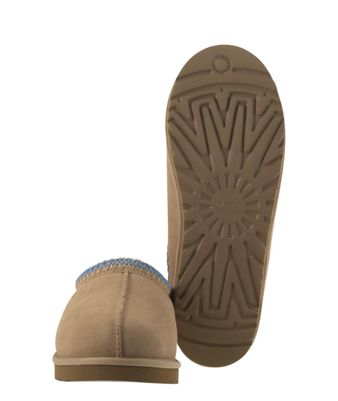 UGG AUSTRALIA Бежевые нубуковые низкие ботинки, фото 5