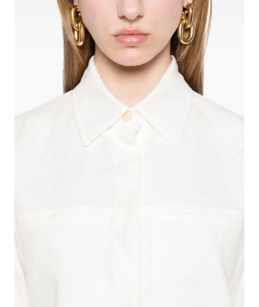 MAX MARA Белая льняная рубашка, фото 3