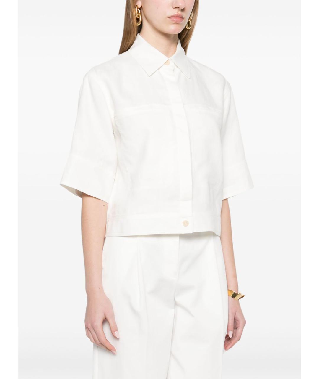MAX MARA Белая льняная рубашка, фото 4