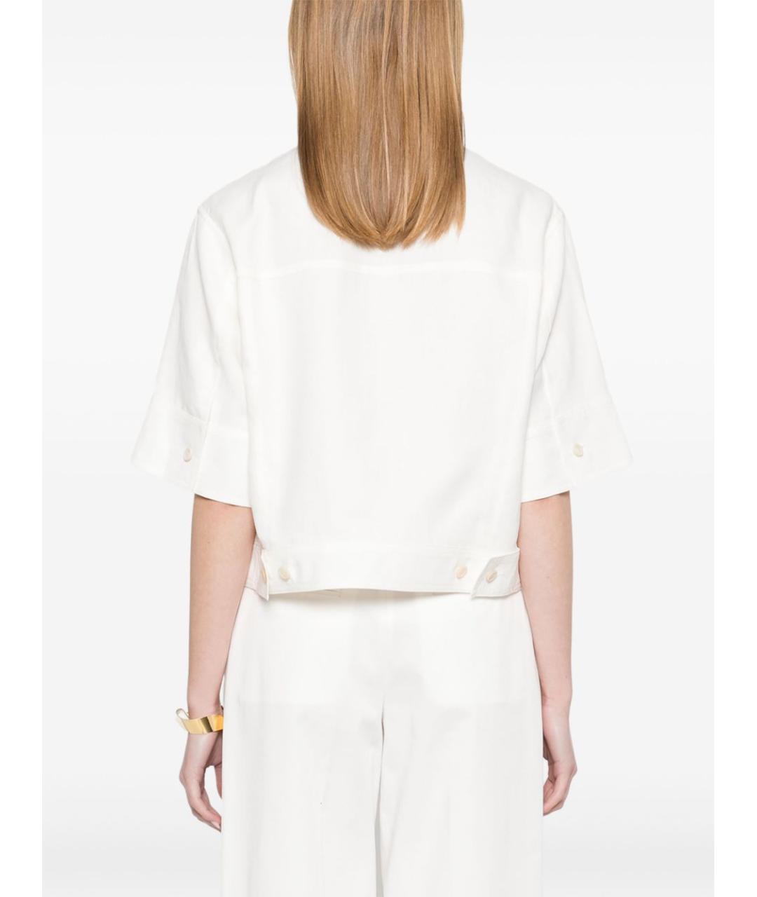 MAX MARA Белая льняная рубашка, фото 2