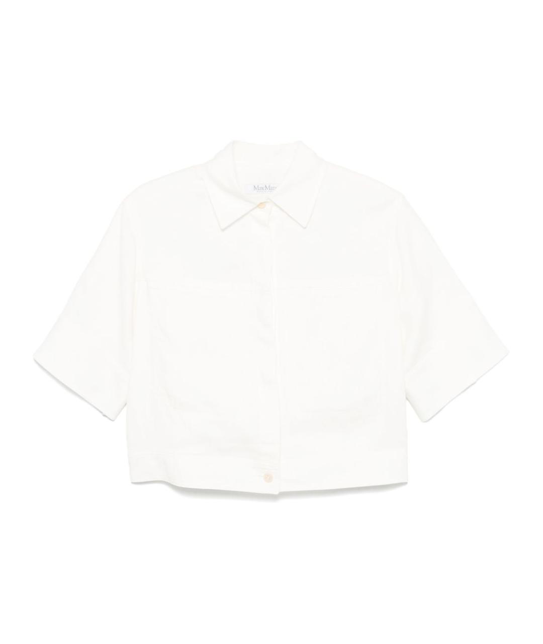 MAX MARA Белая льняная рубашка, фото 1
