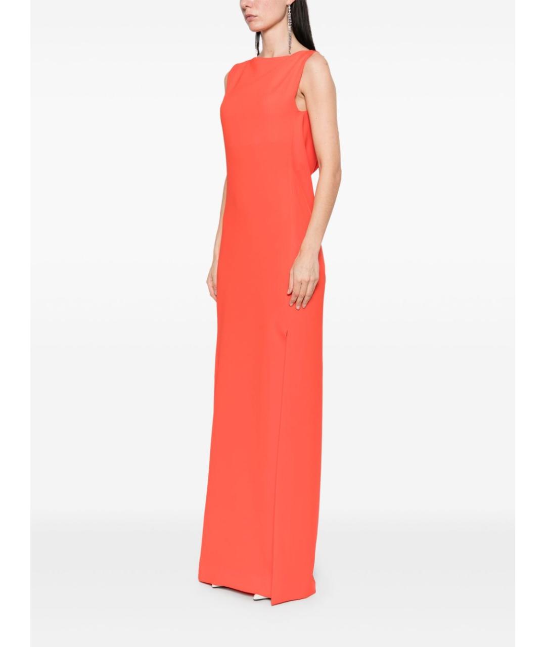 MAX MARA Коралловое ацетатное повседневное платье, фото 5