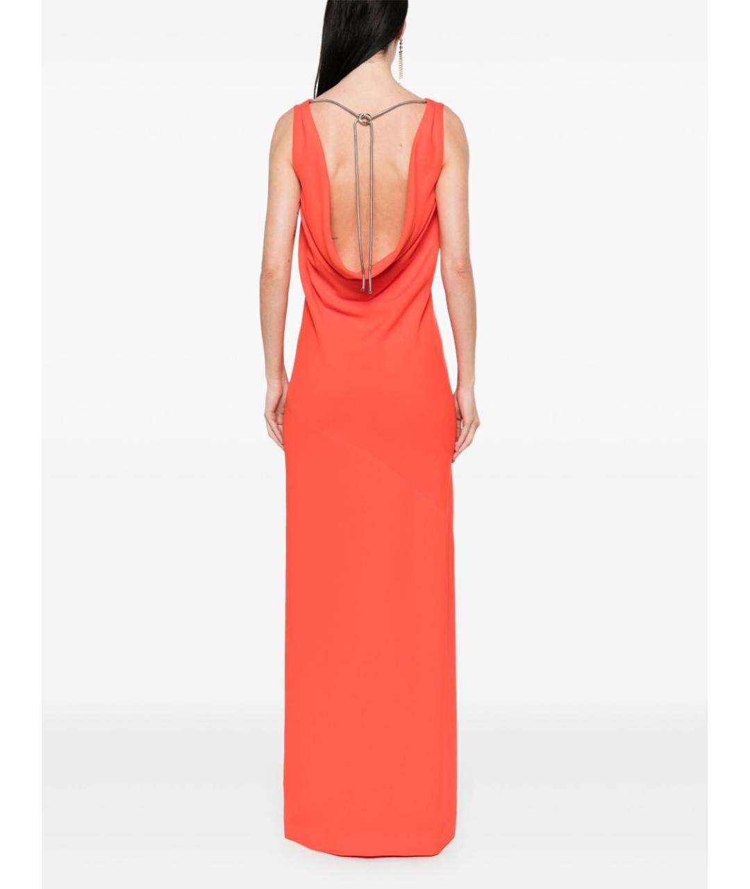 MAX MARA Коралловое ацетатное повседневное платье, фото 3