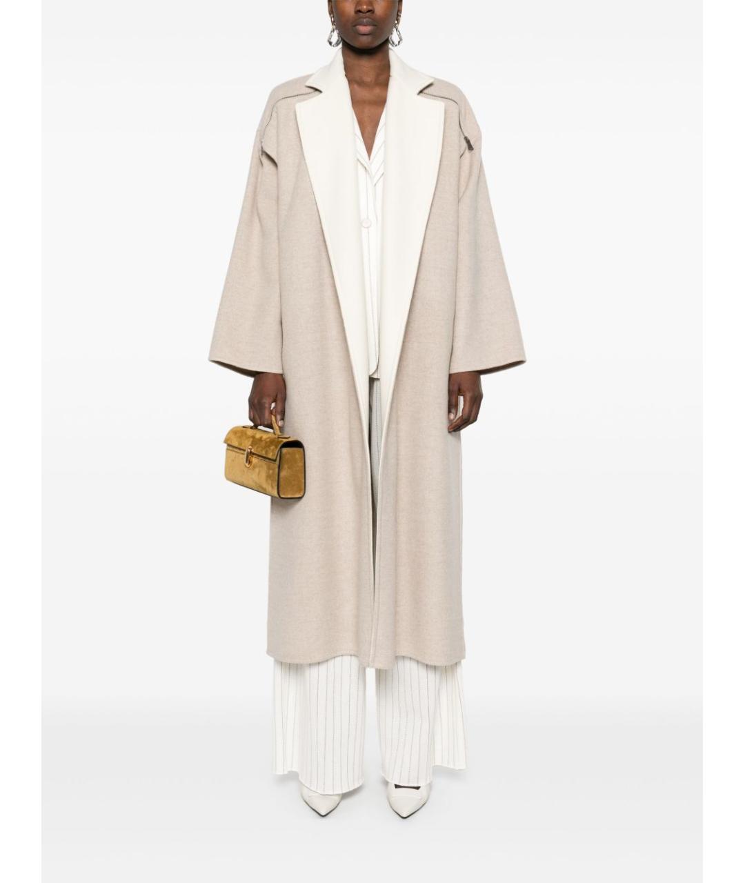 MAX MARA Бежевое кашемировое пальто, фото 4