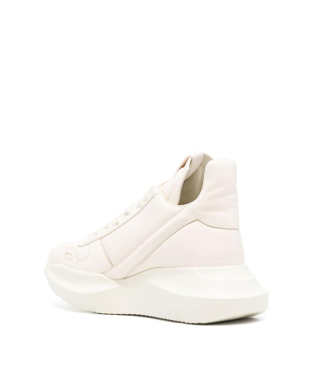 RICK OWENS Белые кожаные кроссовки, фото 4