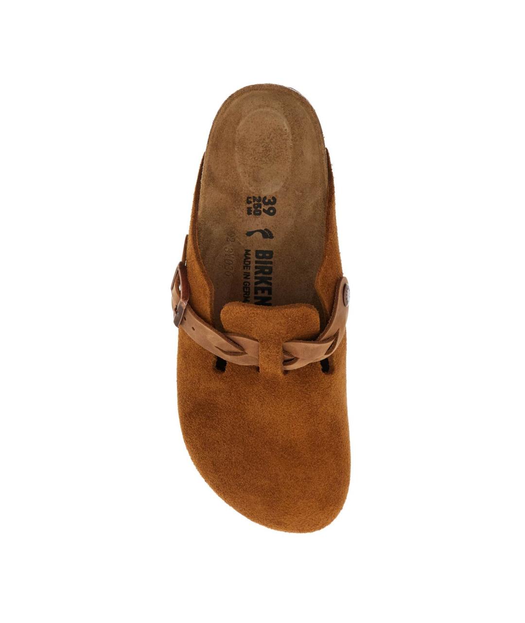 BIRKENSTOCK Горчичные замшевые сабо, фото 3