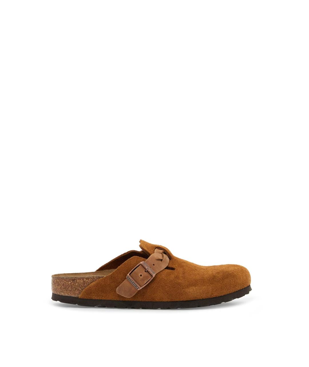 BIRKENSTOCK Горчичные замшевые сабо, фото 2