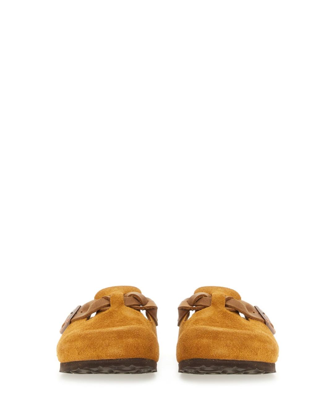 BIRKENSTOCK Горчичные замшевые сабо, фото 5