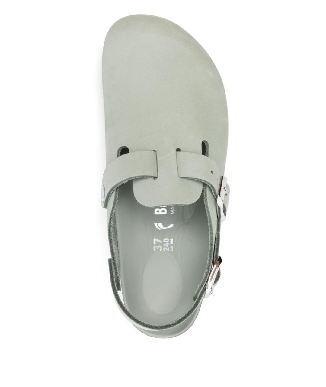 BIRKENSTOCK Серые нубуковые сабо, фото 4