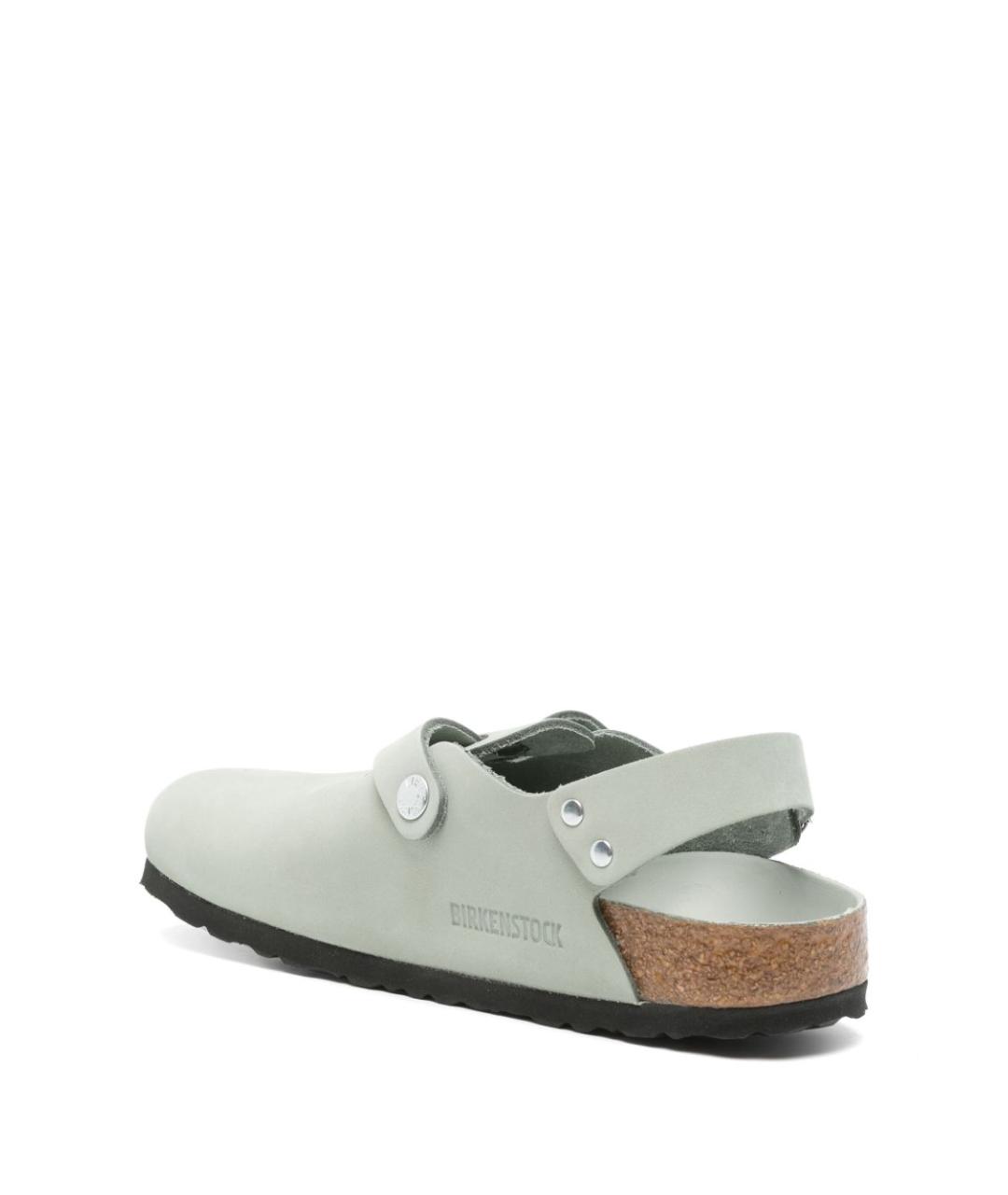 BIRKENSTOCK Серые нубуковые сабо, фото 2