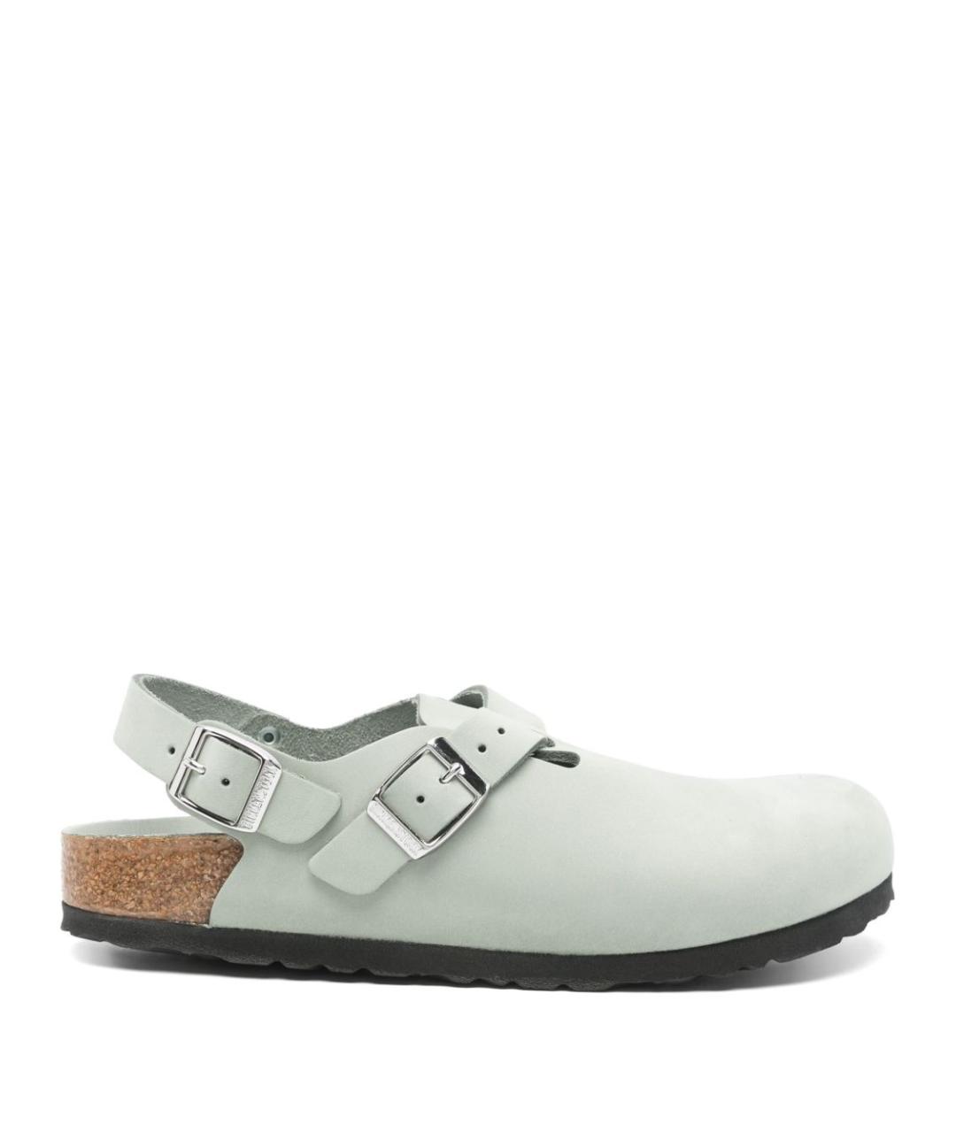 BIRKENSTOCK Серые нубуковые сабо, фото 1