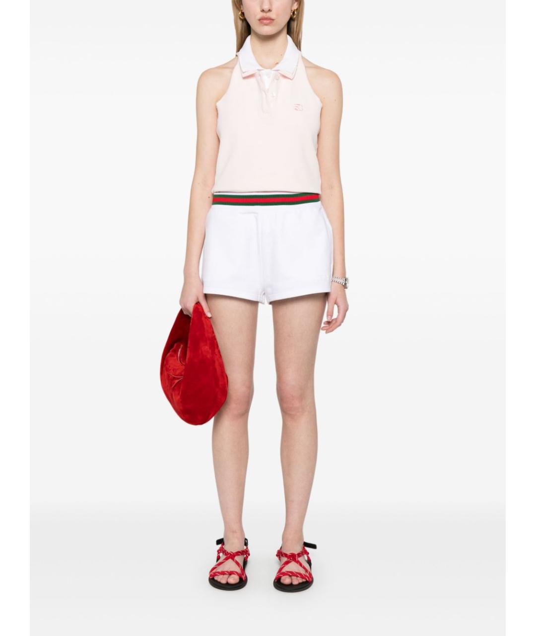 GUCCI Белые хлопковые шорты, фото 5