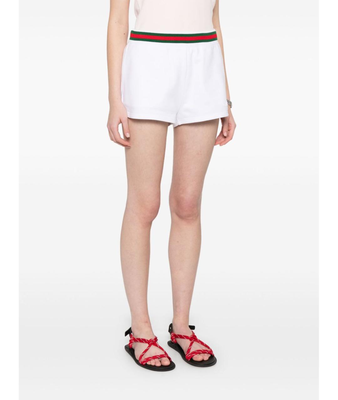 GUCCI Белые хлопковые шорты, фото 4