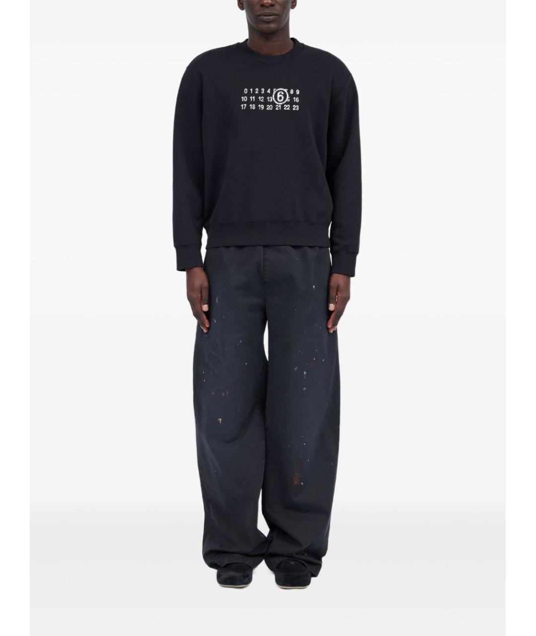 MM6 MAISON MARGIELA Черный хлопковый джемпер / свитер, фото 3