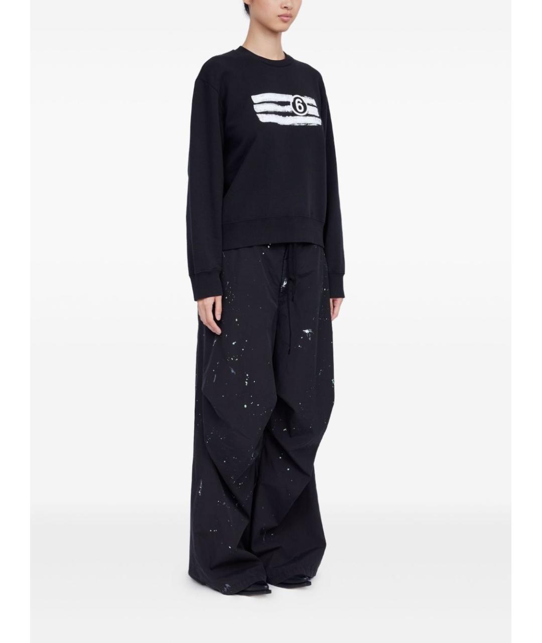 MM6 MAISON MARGIELA Черный хлопковый джемпер / свитер, фото 3