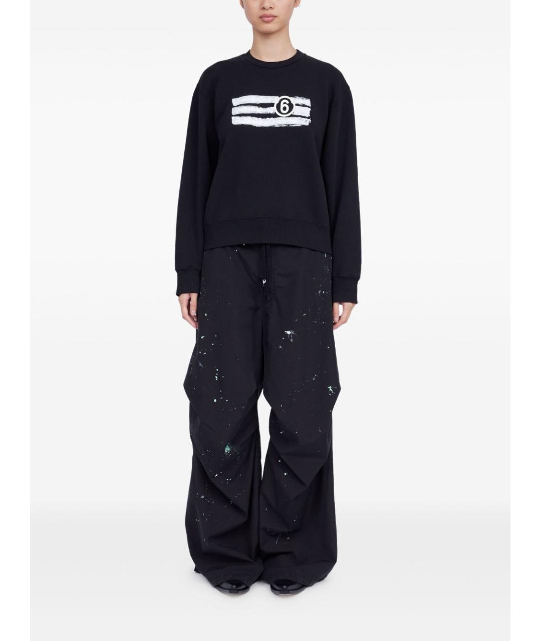 MM6 MAISON MARGIELA Черный хлопковый джемпер / свитер, фото 5