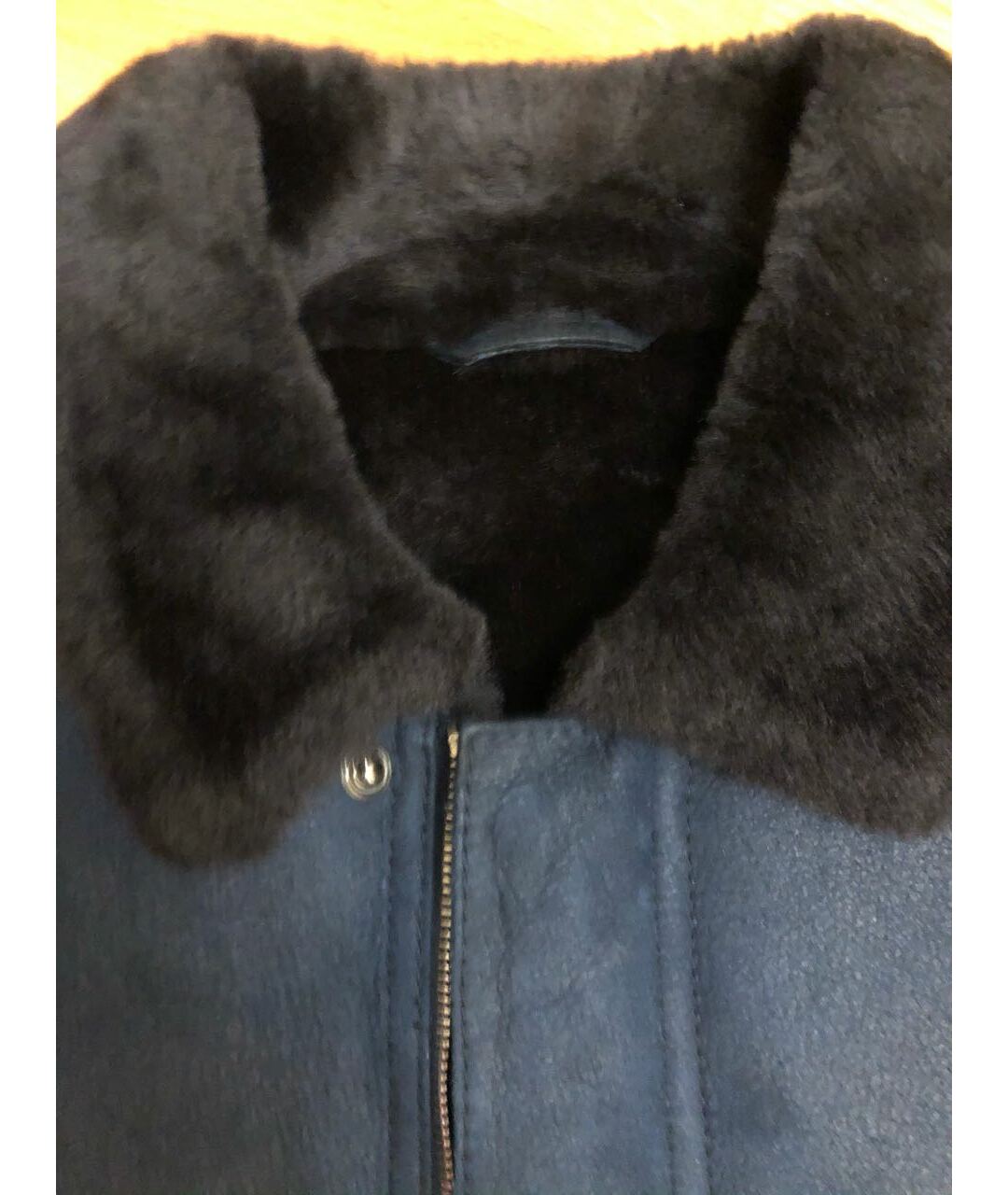 EMPORIO ARMANI Синяя кожаная куртка, фото 4