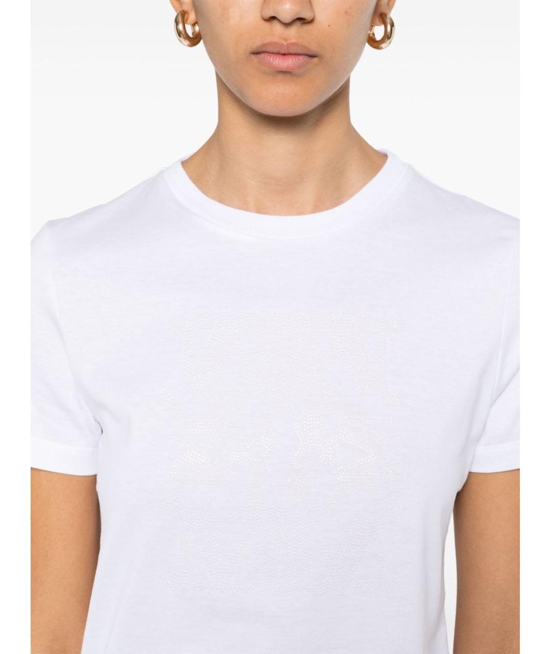 MAX MARA Белая хлопковая футболка, фото 5