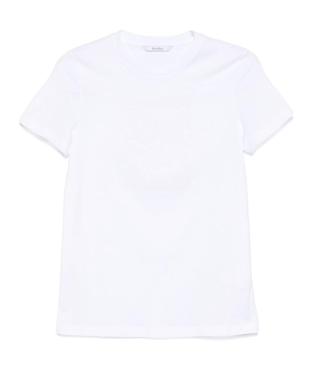 MAX MARA Белая хлопковая футболка, фото 1