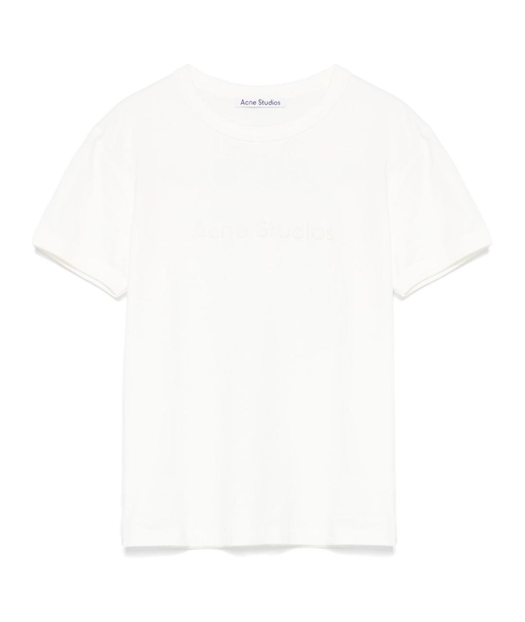 ACNE STUDIOS Белая хлопковая футболка, фото 1
