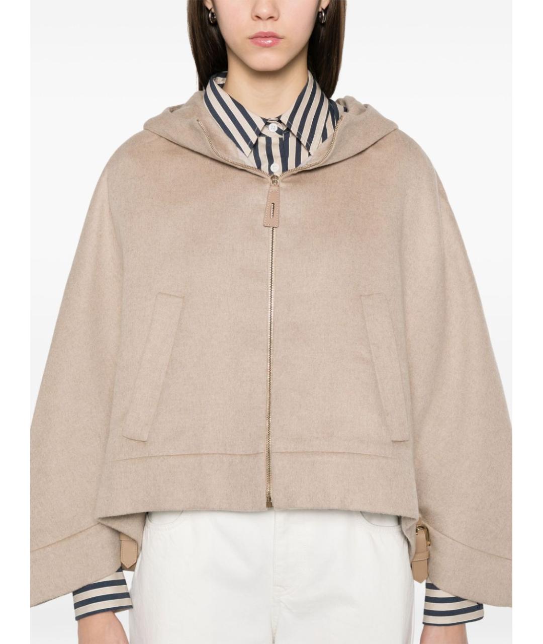 MAX MARA Бежевая кашемировая куртка, фото 3