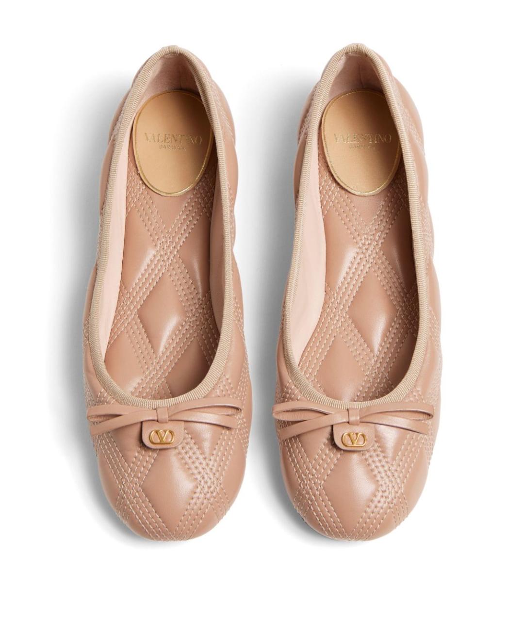 VALENTINO Розовые кожаные балетки, фото 2