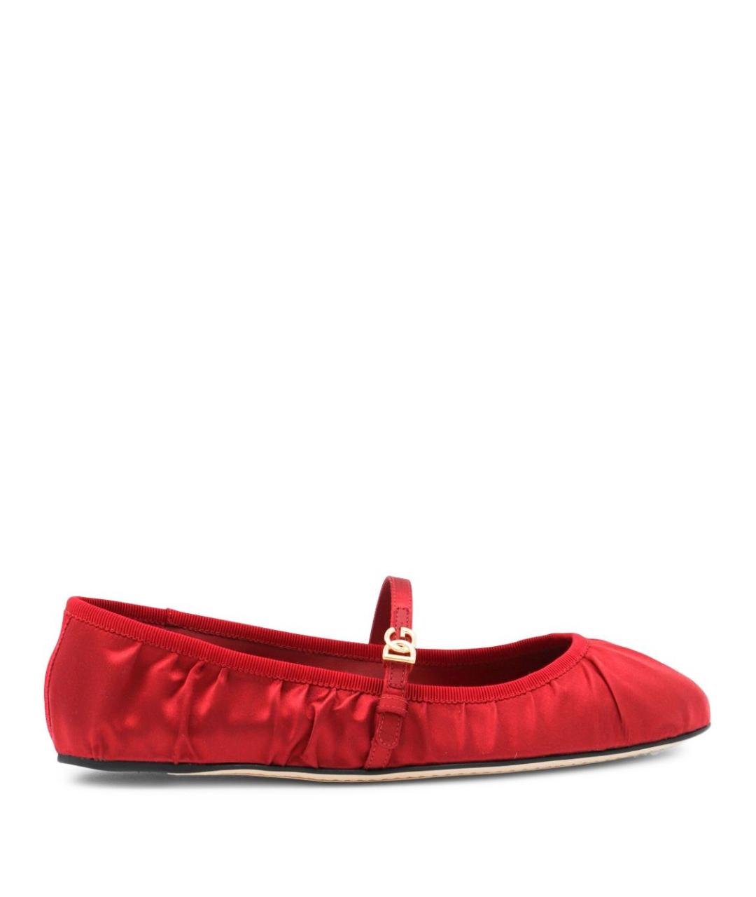 DOLCE&GABBANA Красные текстильные балетки, фото 1