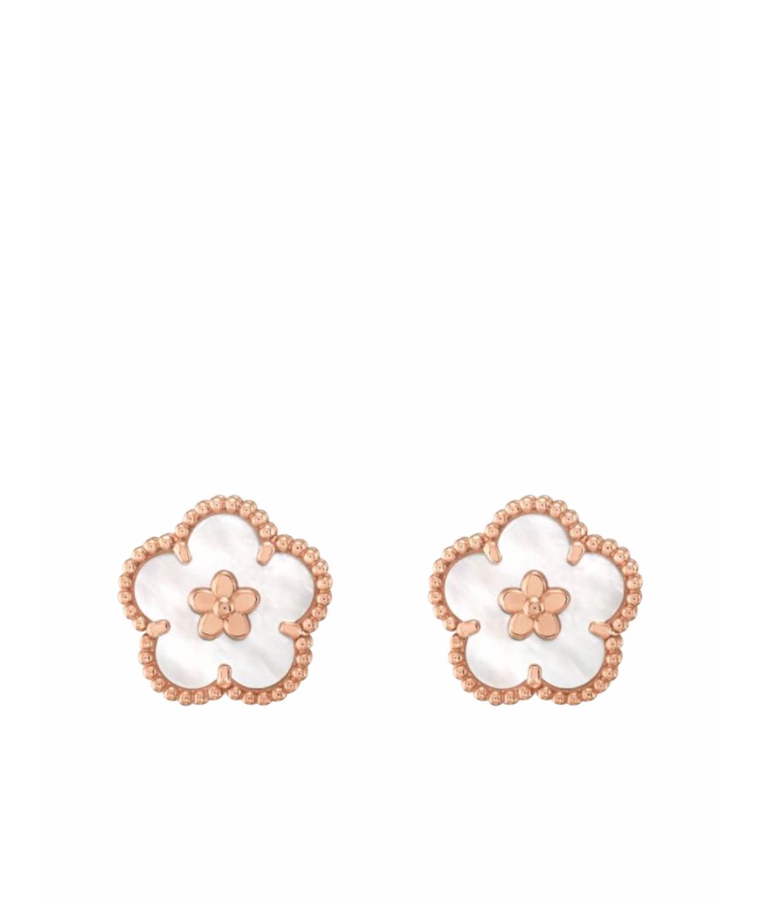 VAN CLEEF & ARPELS Белые серьги из розового золота, фото 1