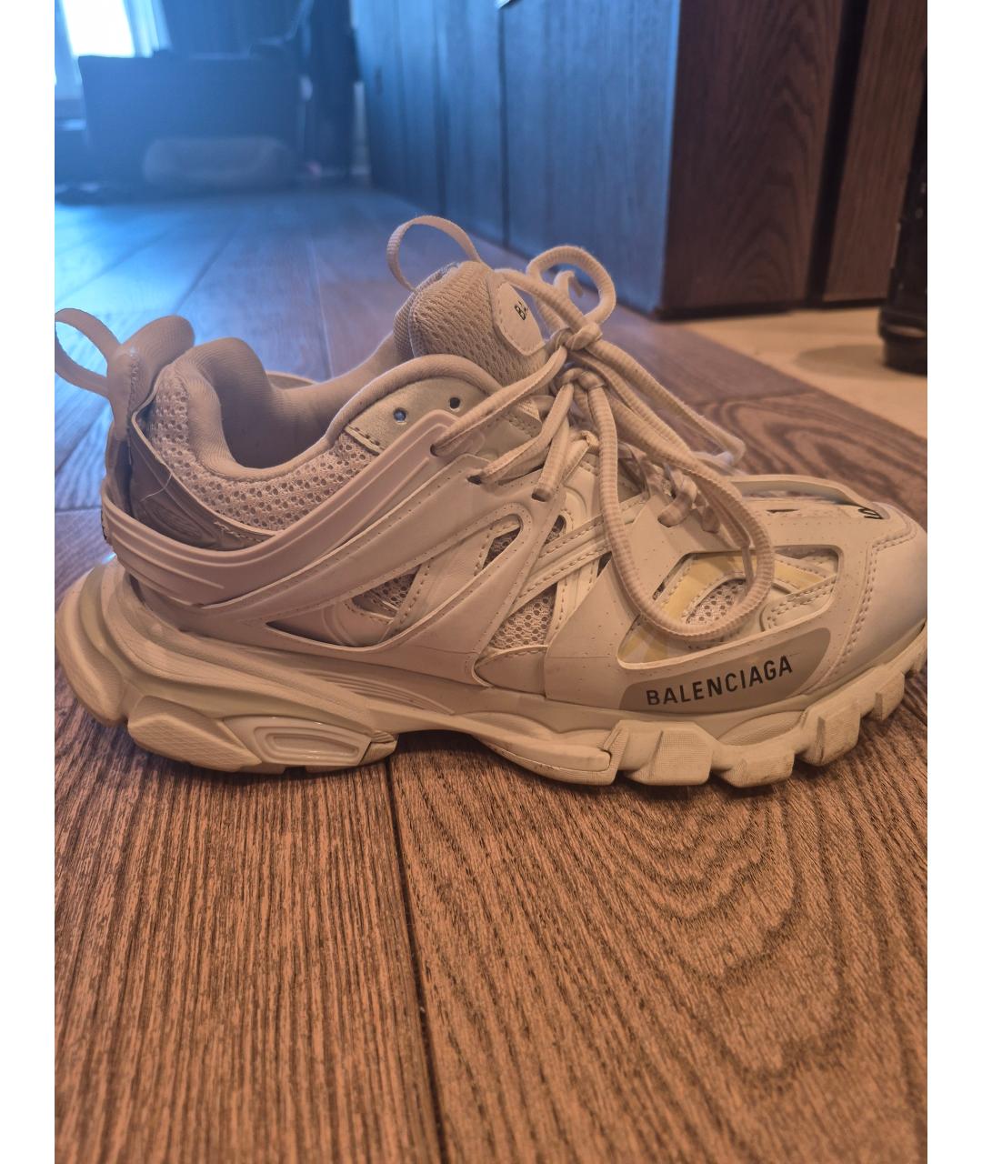 BALENCIAGA Белые кроссовки из искусственной кожи, фото 6