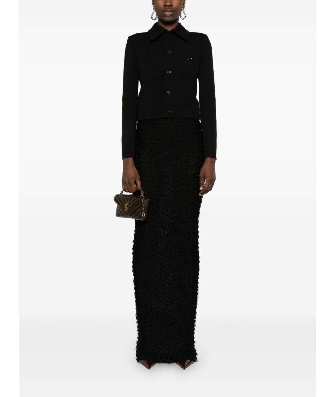 SAINT LAURENT Черная шерстяная куртка, фото 4