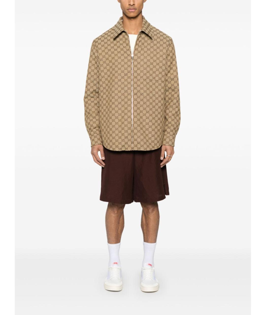 GUCCI Бежевая кэжуал рубашка, фото 4