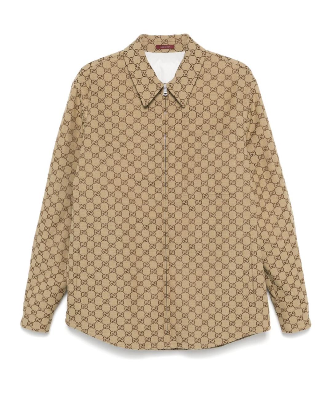 GUCCI Бежевая кэжуал рубашка, фото 1