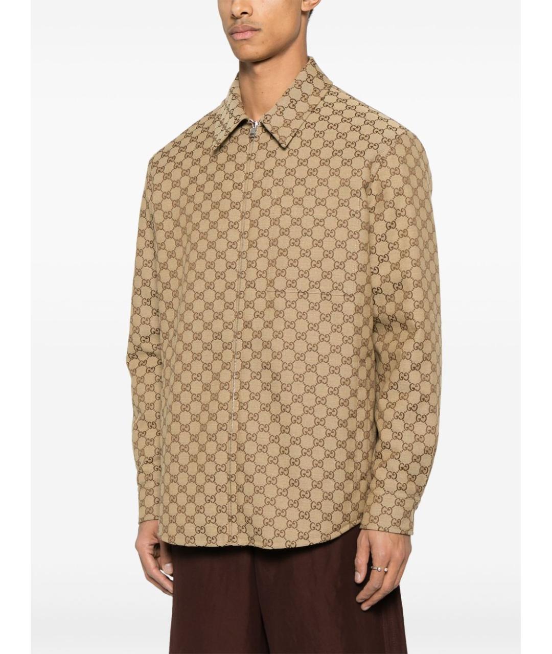 GUCCI Бежевая кэжуал рубашка, фото 5
