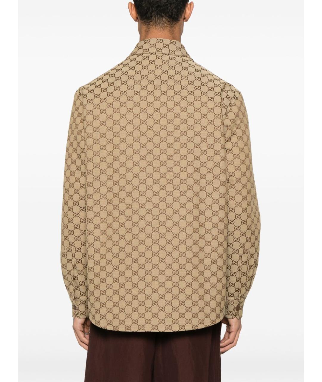 GUCCI Бежевая кэжуал рубашка, фото 3