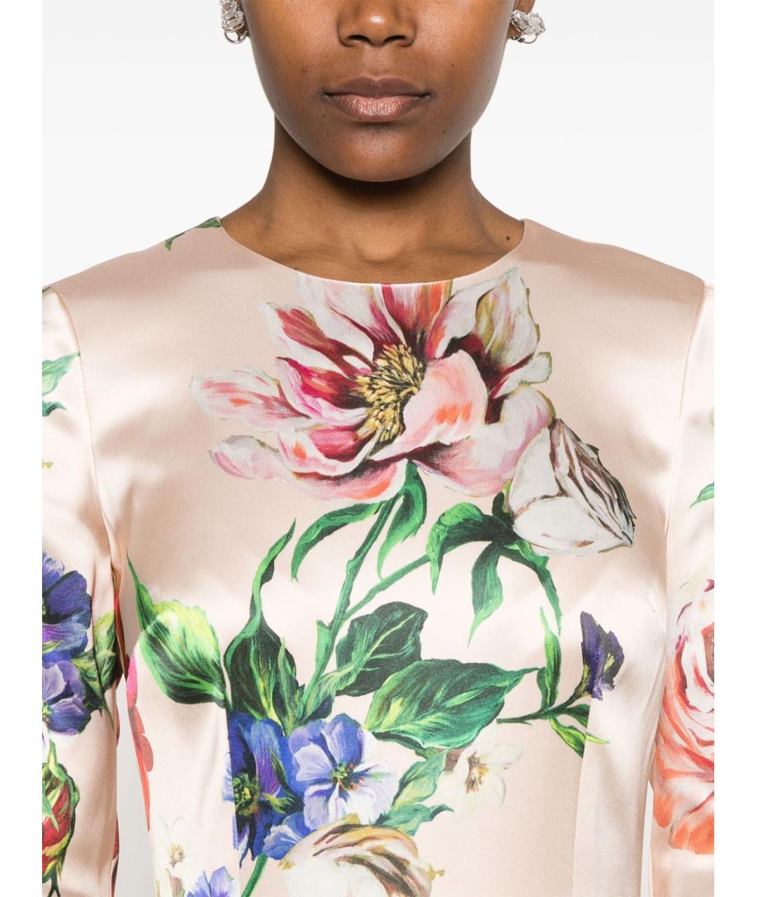 DOLCE&GABBANA Мульти вискозное повседневное платье, фото 2