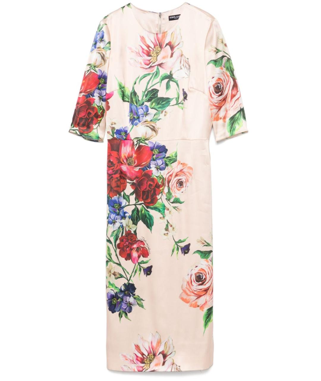 DOLCE&GABBANA Мульти вискозное повседневное платье, фото 1