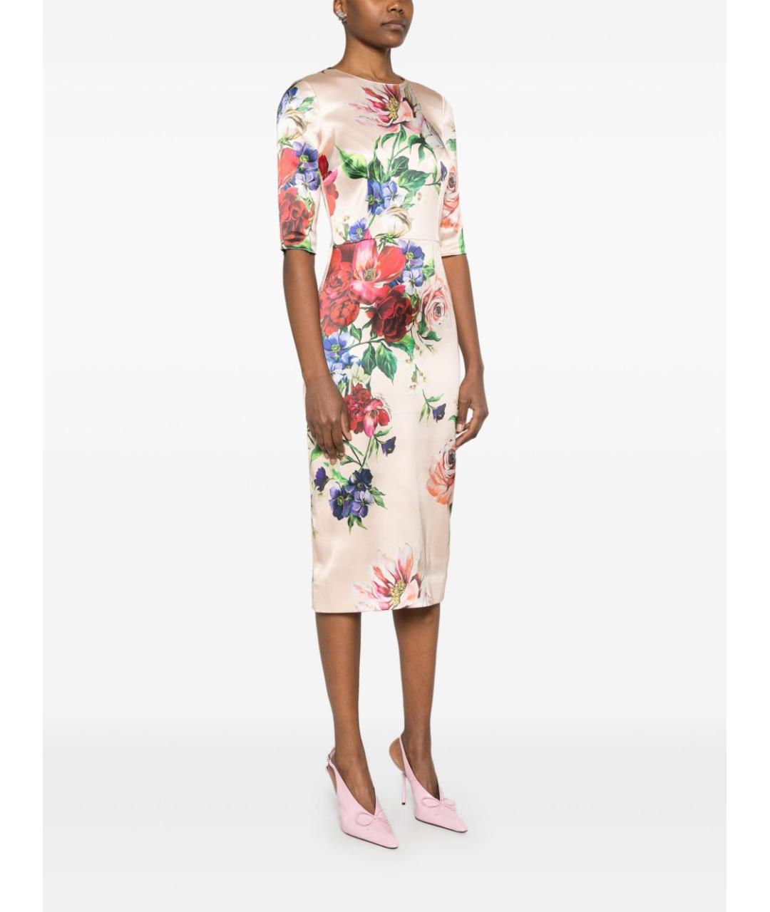 DOLCE&GABBANA Мульти вискозное повседневное платье, фото 5