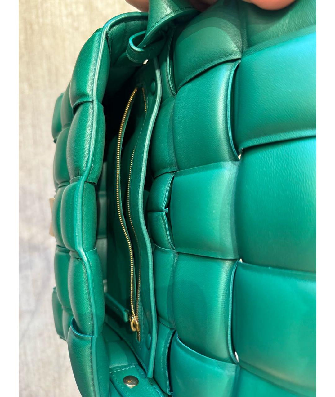 BOTTEGA VENETA Зеленая кожаная сумка через плечо, фото 4