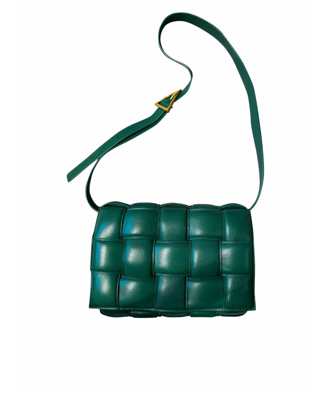 BOTTEGA VENETA Зеленая кожаная сумка через плечо, фото 1