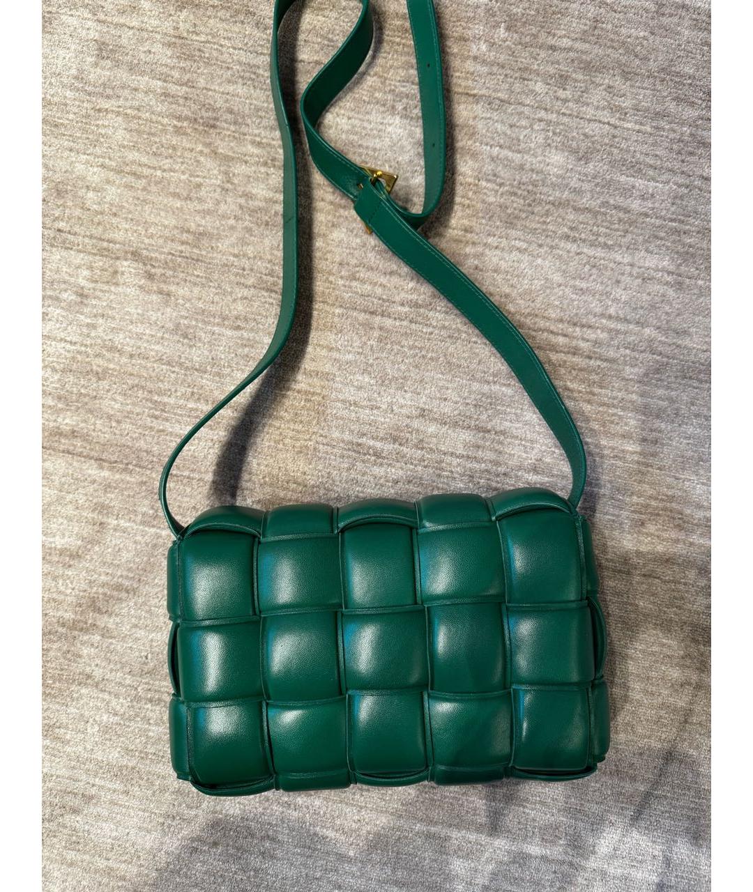 BOTTEGA VENETA Зеленая кожаная сумка через плечо, фото 3