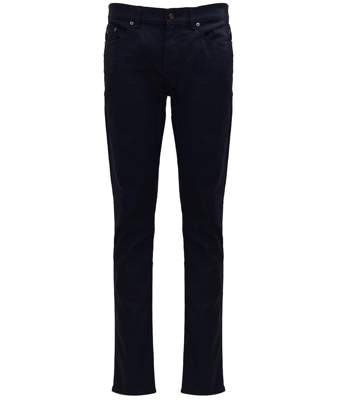 SAINT LAURENT Черные хлопко-эластановые джинсы скинни, фото 1