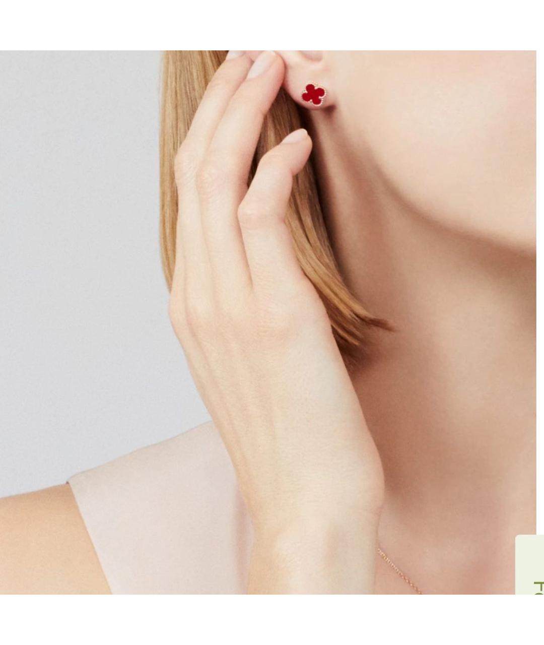 VAN CLEEF & ARPELS Красные серьги из розового золота, фото 2