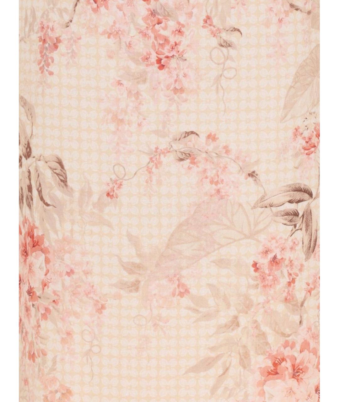 ZIMMERMANN Мульти льняная юбка миди, фото 5