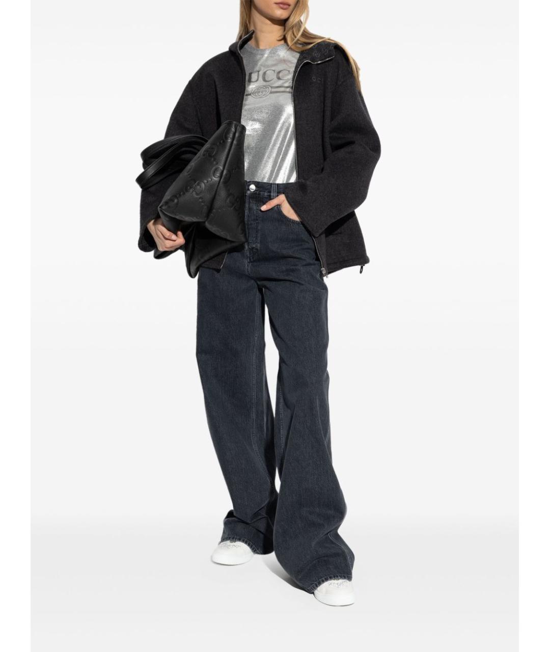 GUCCI Черные хлопковые прямые джинсы, фото 2