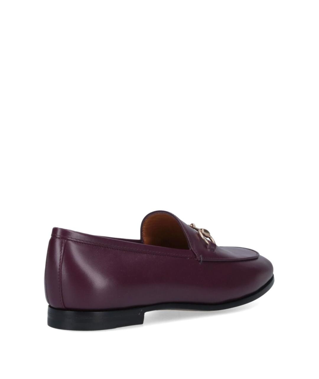 GUCCI Бордовые кожаные лоферы, фото 4
