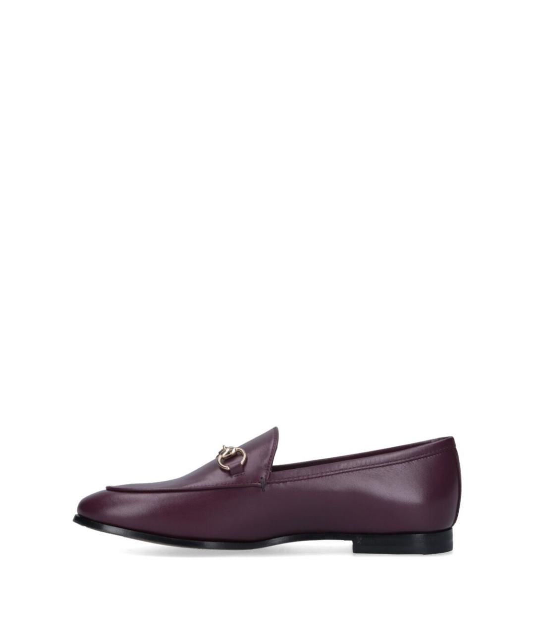 GUCCI Бордовые кожаные лоферы, фото 5