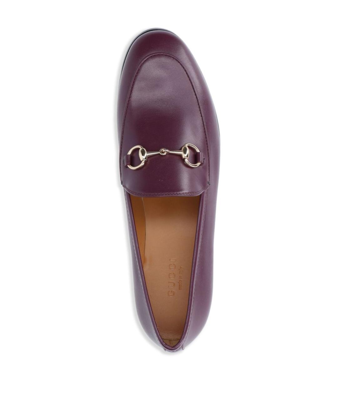 GUCCI Бордовые кожаные лоферы, фото 2