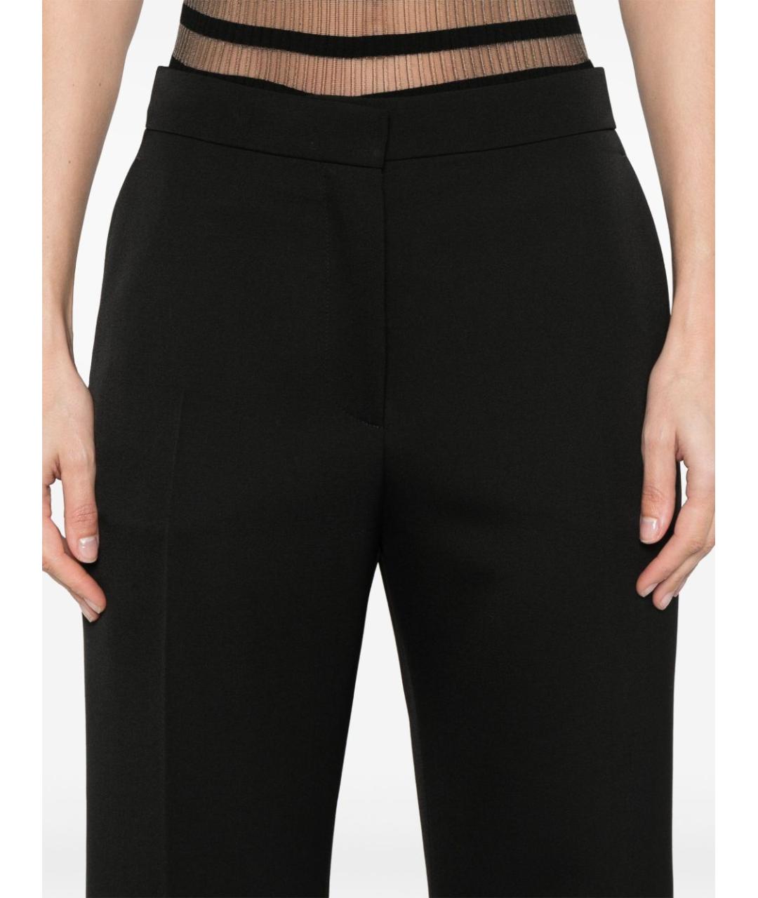 GIVENCHY Черные шерстяные прямые брюки, фото 2