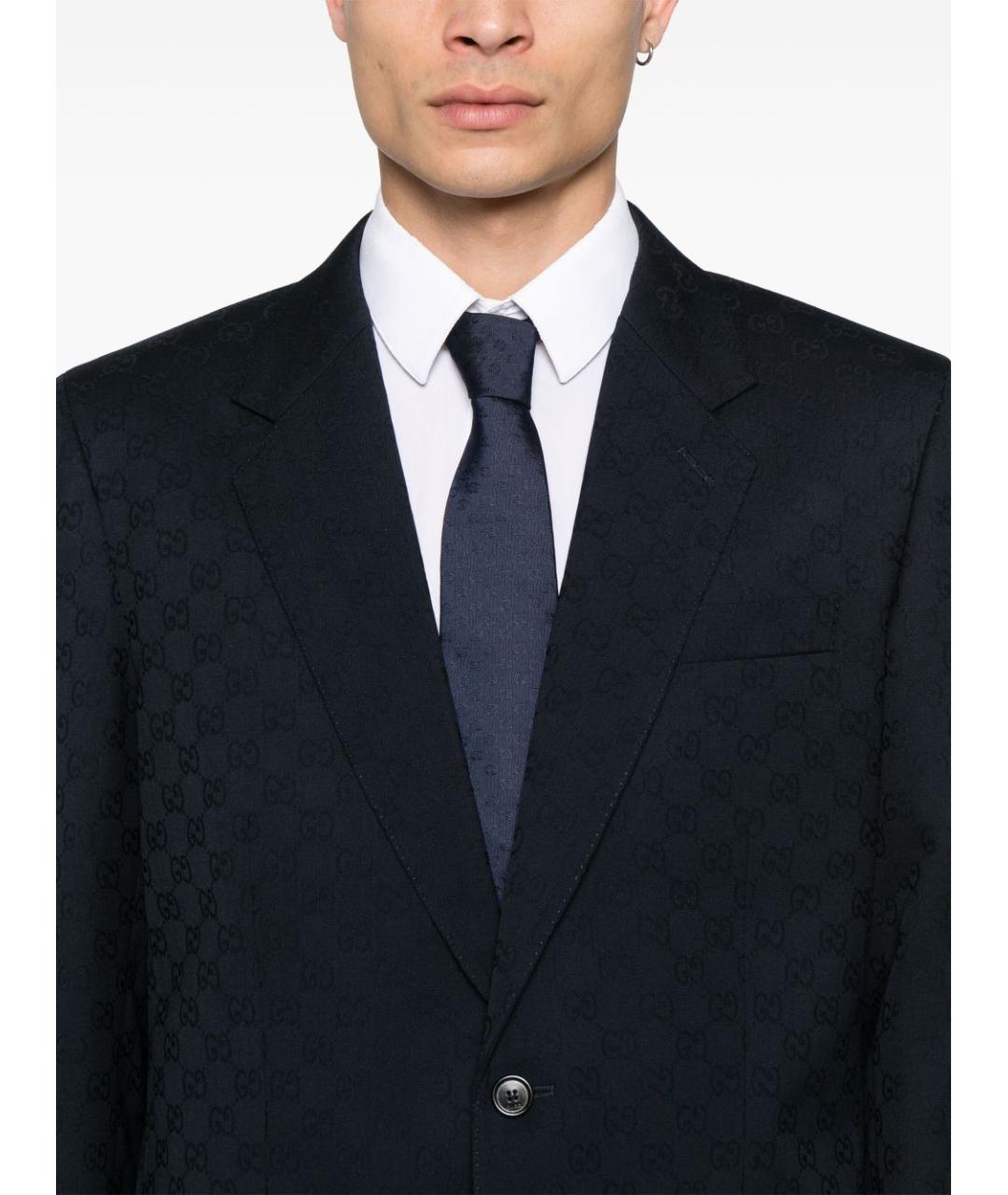 GUCCI Темно-синий классический костюм, фото 5