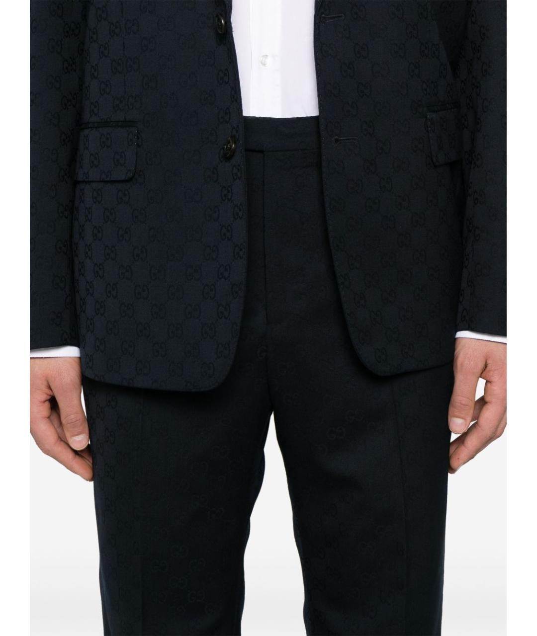 GUCCI Темно-синий классический костюм, фото 3